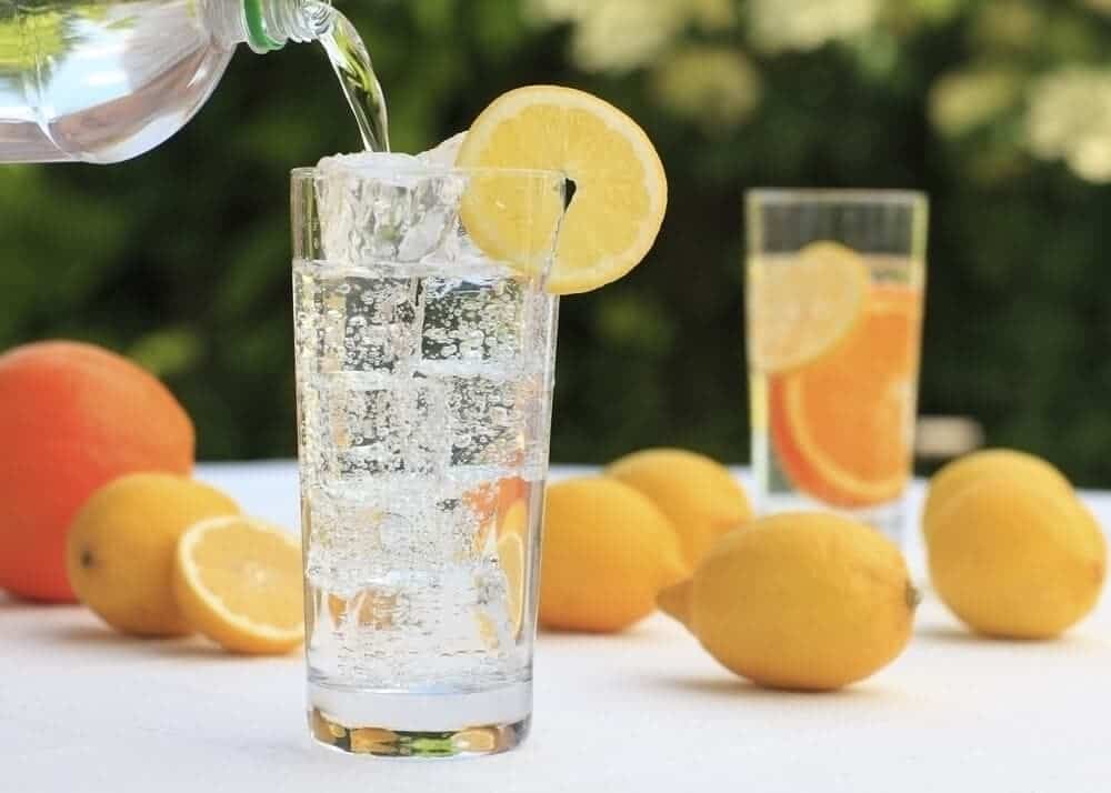 water with orange juice