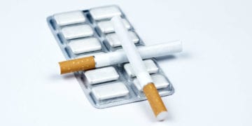 nicotine gum and cigarettes