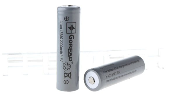 18650 3.7V 2200mAh Rechargeable Li-ion Batteries (2-Pack)