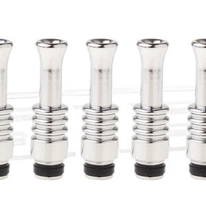 40mm Long Stainless Steel 510 Drip Tips (5-Pack)