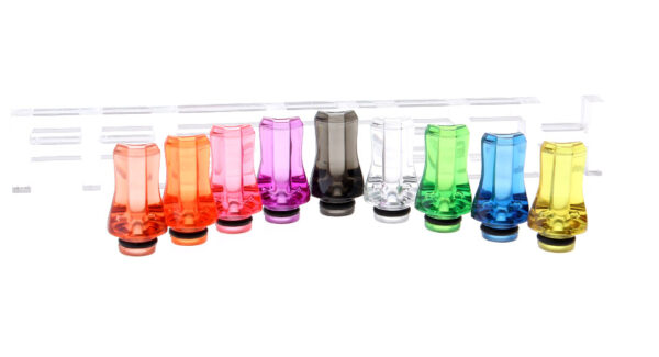 Acrylic Flat Mouth 510 Drip Tip (9-Pack)
