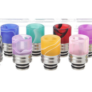 Acrylic + Stainless Steel Hybrid 510 Drip Tip (10 Pieces)