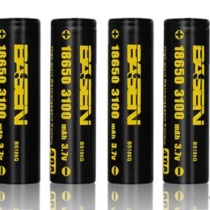 Authentic BASEN IMR 18650 3.7V 3100mAh Rechargeable Li-Mn Batteries (4-Pack)