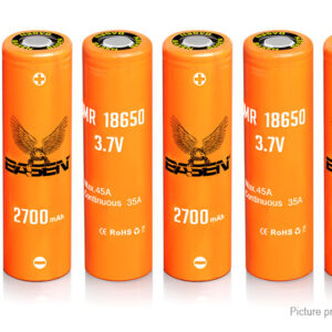 Authentic Basen IMR 18650 3.7V 2700mAh Rechargeable Li-ion Battery (6-Pack)