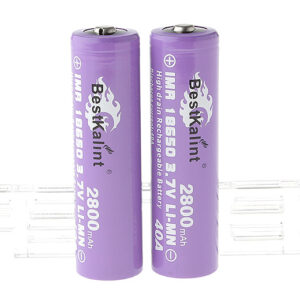 Authentic BestKalint IMR 18650 3.7V "2800mAh" Rechargeable Li-Mn Batteries (2-Pack)