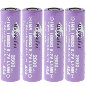 Authentic BestKalint IMR 18650 3.7V "2800mAh" Rechargeable Li-Mn Batteries (4-Pack)