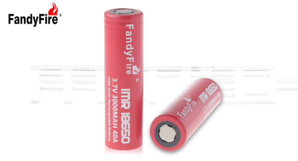 Authentic FandyFire IMR 18650 3.7V 3000mAh Rechargeable Li-ion Batteries (2-Pack)