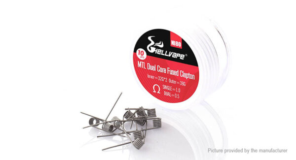 Authentic Hellvape NI80 Dual Core Fused Clapton Pre-Coiled Wire (10-Pack)