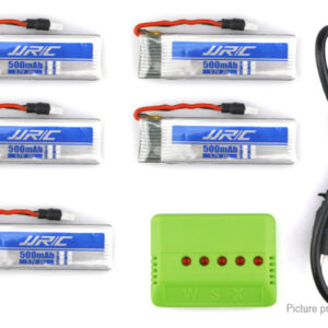 Authentic JJRC 3.7V 500mAh LiPo Battery + WSX Charger Set