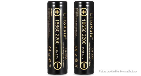 Authentic LiitoKala 18650 3.7V 2200mAh Rechargeable Li-ion Battery (2-Pack)