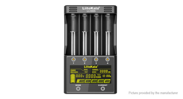 Authentic LiitoKala Lii-500S 4-Slot Battery Charger (UK)