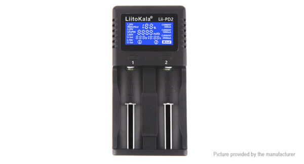Authentic LiitoKala Lii-PD2 2-Slot Li-ion/IMR/LiFePO4/Ni-MH/Ni-Cd Battery Charger (US)