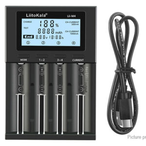 Authentic LiitoKala lii-M4 4-Slot Cylindrical Li-ion/Ni-MH Battery Charger