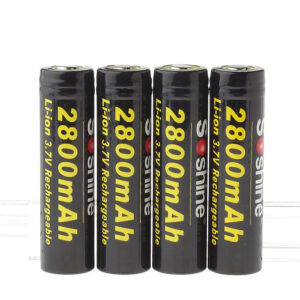 Authentic Soshine 18650 3.7V "2800mAh" Rechargeable Li-ion Batteries (4-Pack)