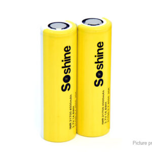 Authentic Soshine IMR 21700 3.7V 4000mAh Rechargeable Li-ion Battery (2-Pack)