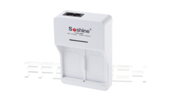 Authentic Soshine SC-V1 2-Slot Li-ion / Ni-MH Battery Smart Charger Set