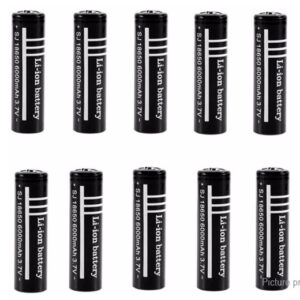 Authentic SupFire 18650 3.7V 6000mAh Rechargeable Li-ion Battery (10-Pack)