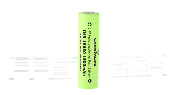 Authentic VAPPOWER IMR 18650 3.7V "1500"mAh Rechargeable Li-Ion Battery