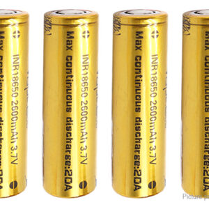 Authentic Vapcell INR 18650 3.7V 2600mAh Rechargeable Li-ion Battery (4-Pack)