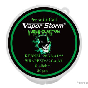 Authentic Vapor Storm Kanthal A1 Fused Clapton Pre-Coiled Wire (50-Pack)