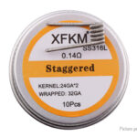 Authentic XFKM 316L Stainless Steel Staggered Pre-coiled Wire