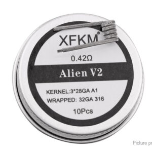 Authentic XFKM Kanthal A1 + 316L Stainless Steel Alien V2 Pre-Coiled Wire