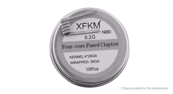 Authentic XFKM Ni80 Four-core Fused Clapton Pre-Coiled Wire
