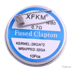 Authentic XFKM Ni80 Fused Clapton Pre-Coiled Wire