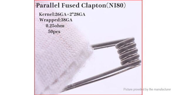 Authentic XFKM Ni80 Parallel Fused Clapton Pre-Coiled Wire
