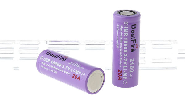 BestFire IMR 18500 3.7V "2100mAh" Rechargeable Li-MP Batteries (2-Pack)