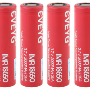 CVEYG IMR 18650 3.7V 2000mAh Rechargeable Li-ion Battery (4-Pack)