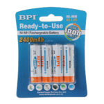 Enelong 1.2V 2400mAh Pre-charged Rechargeable Hybrid AA Ni-MH Batteries (4-Pack)