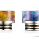 Epoxy Resin + Stainless Steel Hybrid Wide Bore Drip Tip for TFV8/TFV12 Clearomizer/KENNEDY Atomizer (2 Pieces)