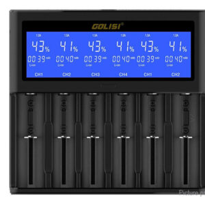 Golisi S6 6-Slot Smart Li-ion/Ni-MH/Ni-Cd Battery Charger (US)