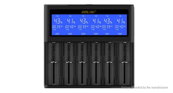 Golisi S6 6-Slot Smart Li-ion/Ni-MH/Ni-Cd Battery Charger (US)