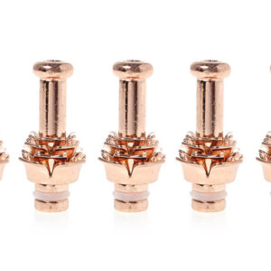 Plated Brass Lotus Style Drip Tips (5-Pack)