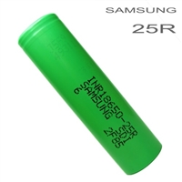 Samsung 25R 18650 2500 mAh Flat Top Battery