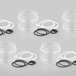 Skullvape Glass Tank + Silicone O-ring Set for Vandy Vape Kensei 24 RTA (5-Pack)