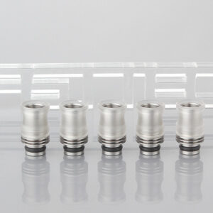 Stainless Steel + Acrylic Hybrid 510 Drip Tip (5-Pack)