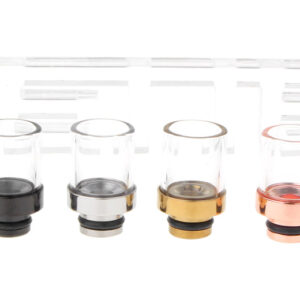 Stainless Steel + Glass Hybrid 510 Drip Tip (4-Pack)
