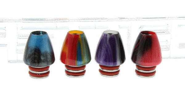 Stainless Steel + Resin Hybrid 510 Drip Tip (4 Pieces)