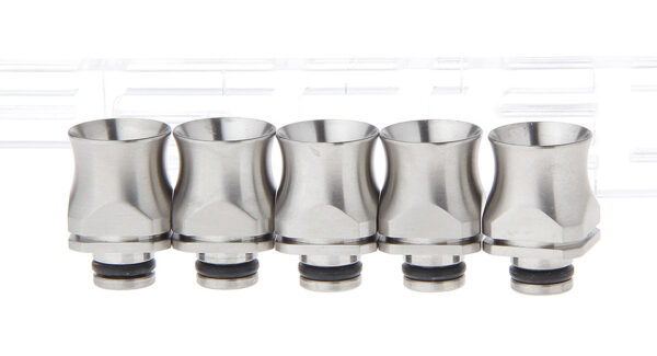 Stainless Steel Wide Bore 510 Drip Tip (5-Pack)