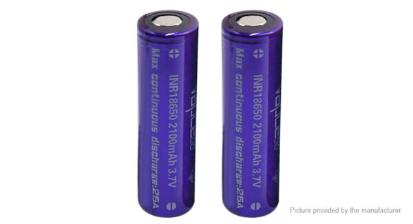 Vapcell 18650 3.7V 2100mAh Rechargeable Li-ion Battery (2-Pack)