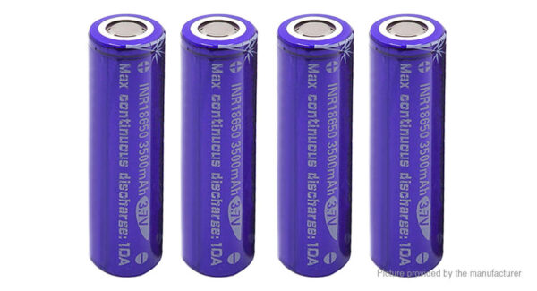 Vapcell 18650 3.7V 3500mAh Rechargeable Li-ion Battery (4-Pack)