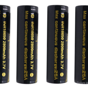 Vapcell INR 18650 3.7V 2800mAh Rechargeable Li-ion Battery (4-Pack)
