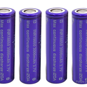 Vapcell INR 18650 3.7V 3000mAh Rechargeable Li-ion Battery (4-Pack)