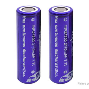 Vapcell INR 21700 3.7V 3750mAh Rechargeable Li-ion Battery (2-Pack)