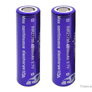 Vapcell INR 21700 3.7V 4800mAh Rechargeable Li-ion Battery (2-Pack)