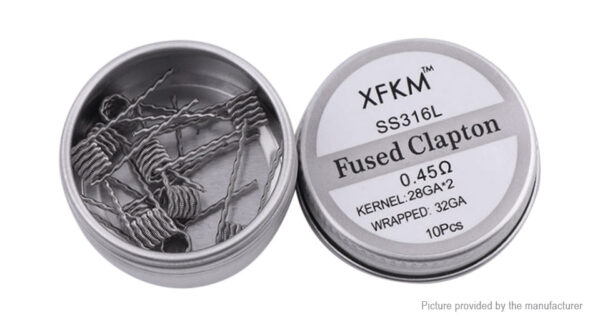 XFKM 316L Stainless Steel Fused Clapton Pre-Coiled Wire