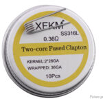 XFKM 316L Stainless Steel Two-core Fused Clapton Pre-Coiled Wire